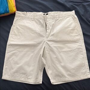 J. Crew Men's White Flat Front Shorts